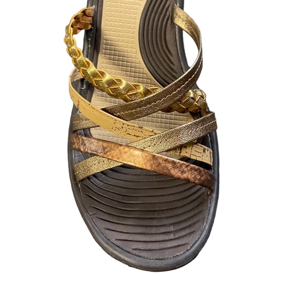 Skechers Women’s Wedge Multi Crisscross Strappy Sandal, Bronze/Gold Tones - Picture 9 of 9